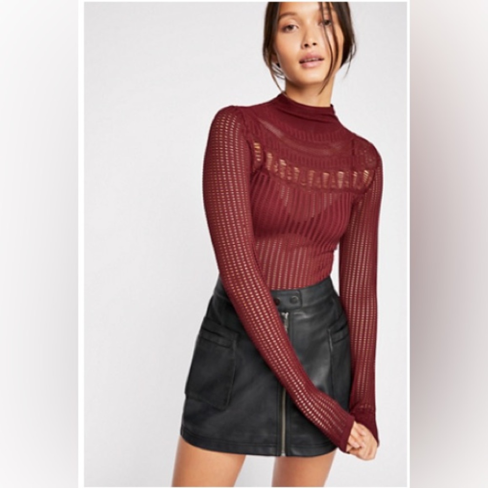 Free People Daydream Textured Long Sleeve | Size M/L